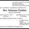 Wachsmann Ilse Johanna 1913-2005 Todesanzeige